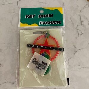 Vintage Opryland Nashville Guitar Key Ring Chain Decorative Collectible Gift